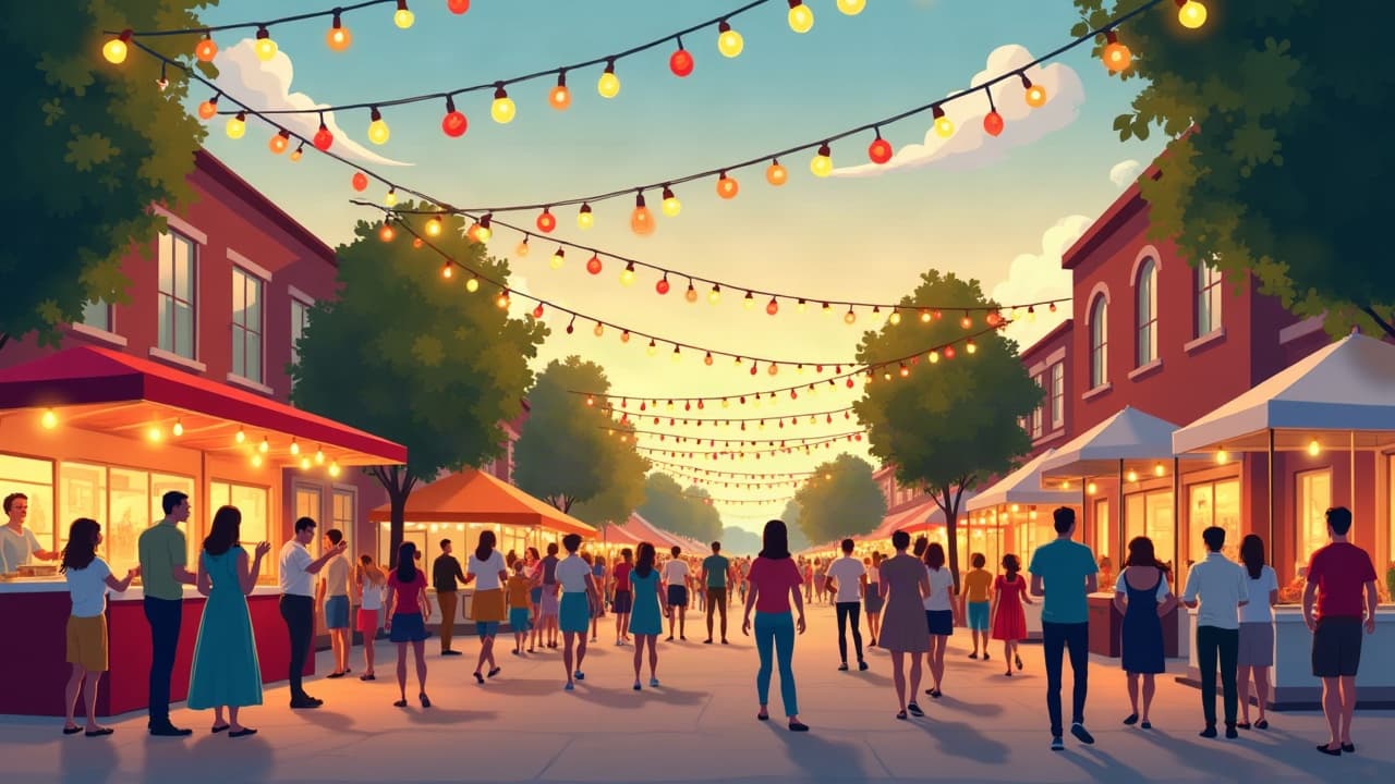 Editorial illustration: Exciting Weekend Ahead in Cape Girardeau: Football, Markets & Live Music!